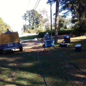 Welter Inc equipment getting ready to install cable