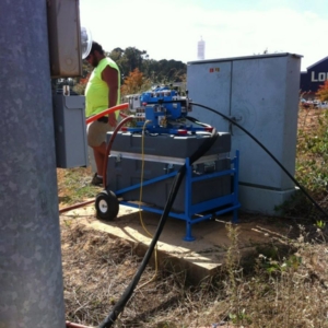 One of our crew members overseeing a job