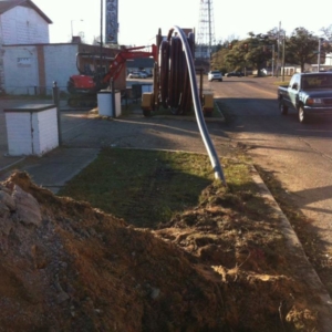 Welter Inc burying cable in the ground