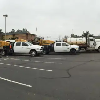 Four of our heavy duty trucks and equipment